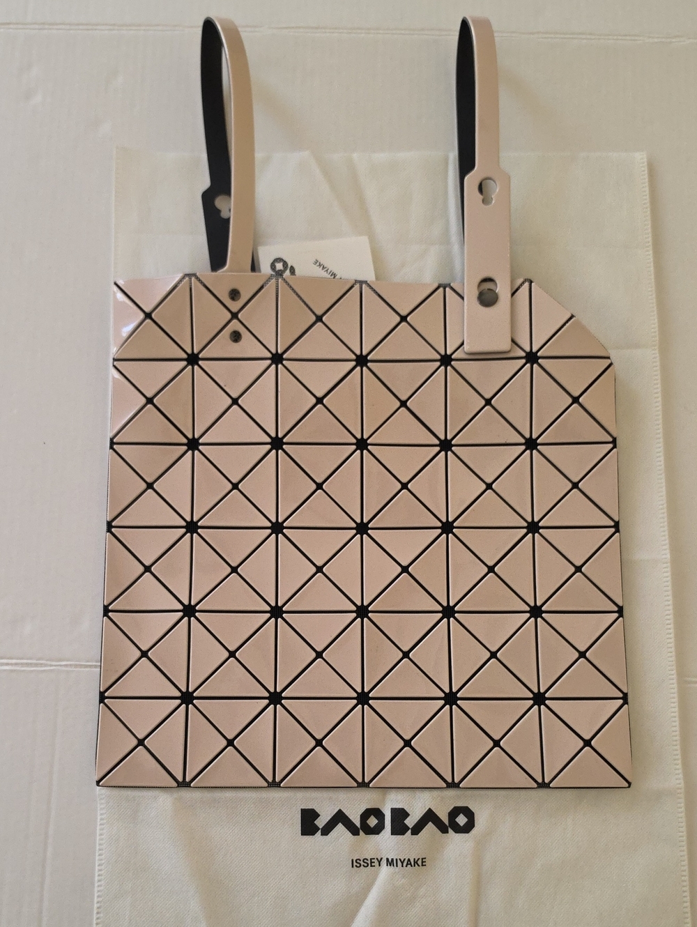 New W/ Tag Bao Bao Issey Miyake Lucent Tote 6x6 – Pink-Beige BB28-AG053
